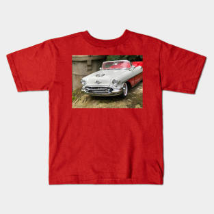 Red & White convertible US car Kids T-Shirt